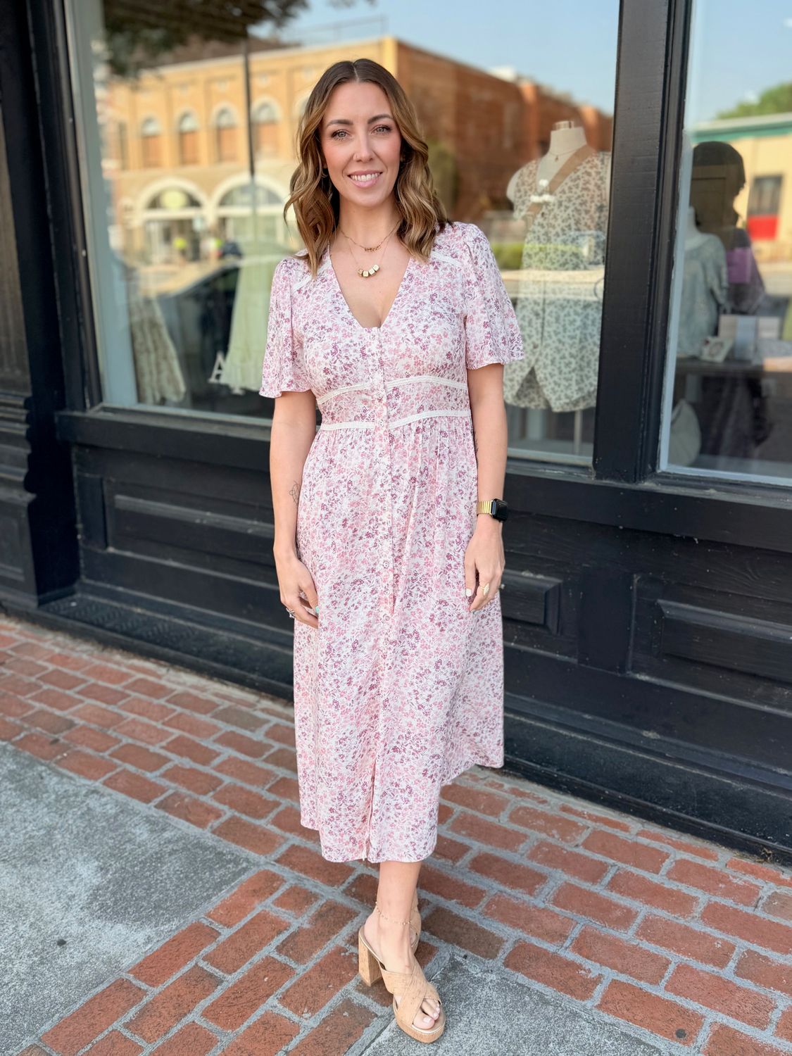 PETAL WHISPER MIDI DRESS