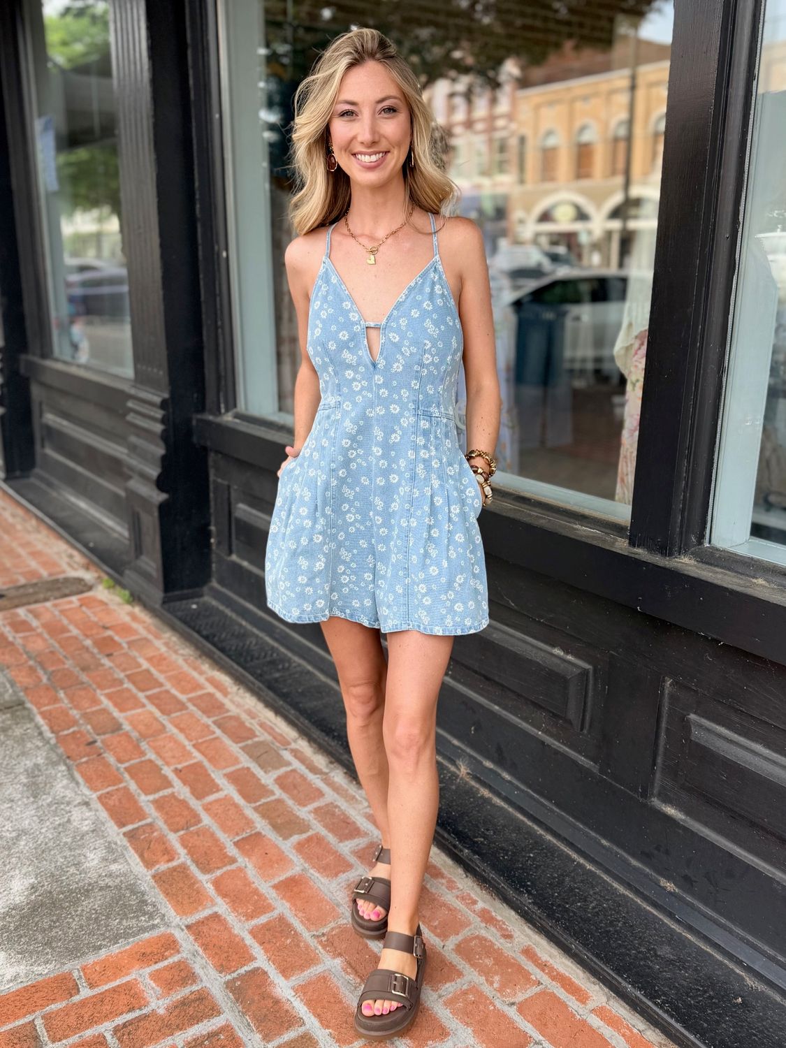 DAISY THE DENIM ROMPER