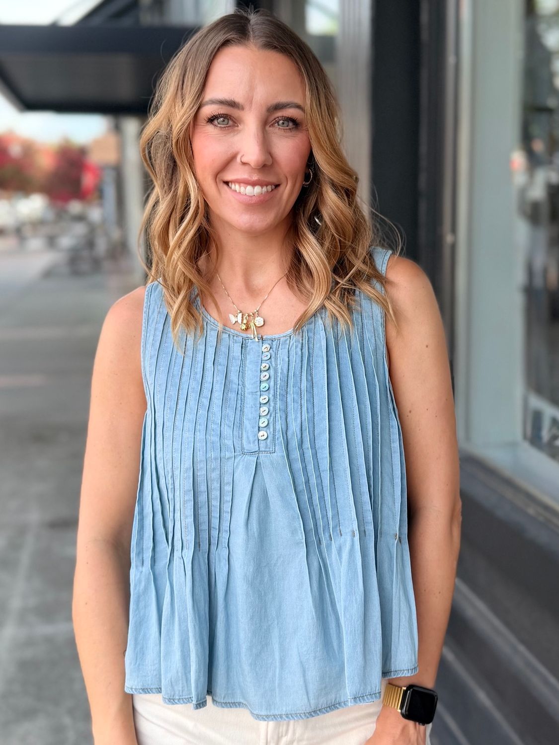 SUNDOWN PLEATED TANK