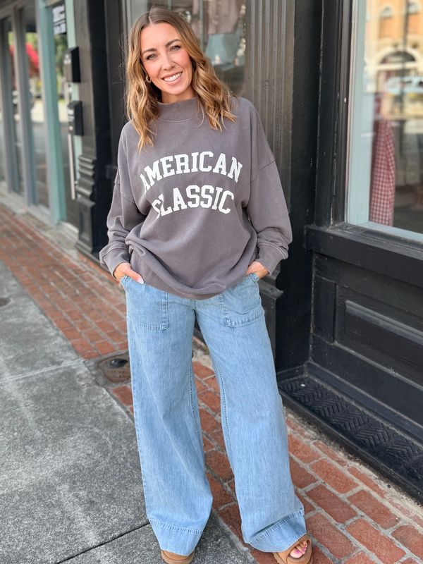 AMERICAN CLASSIC MOCK NECK SWEATER