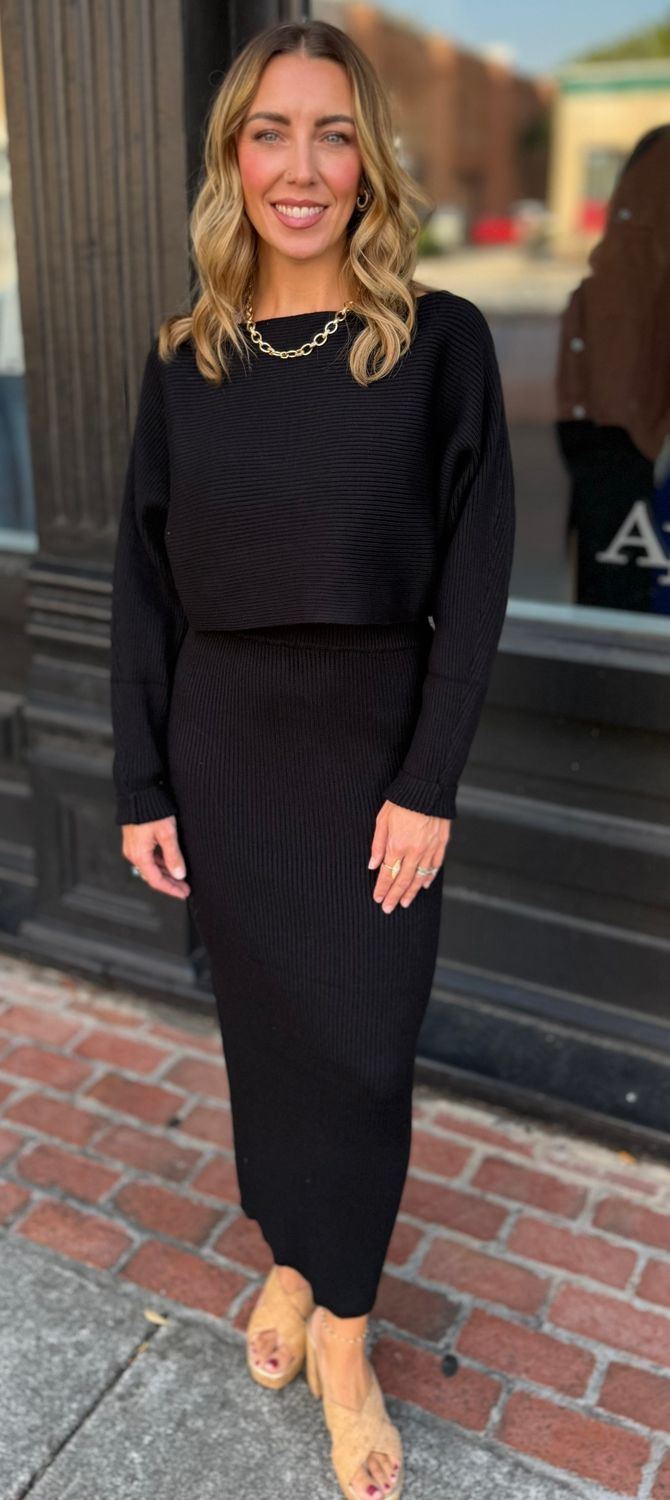 QUARTER LUXE MIDI SKIRT