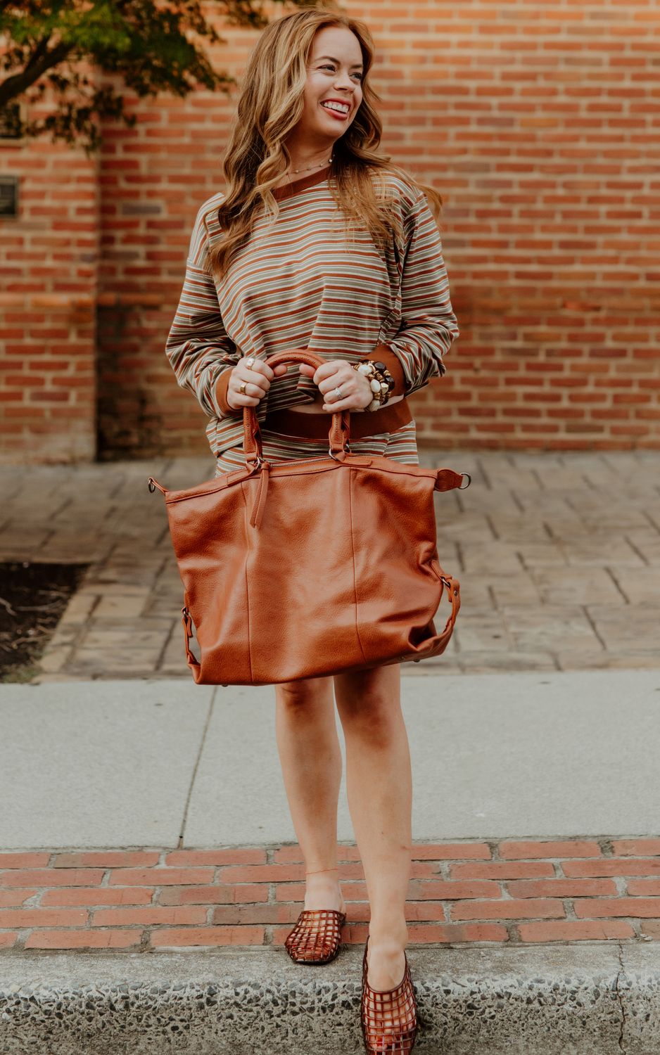 COZY CABIN STRIPED LOUNGE TOP L/S