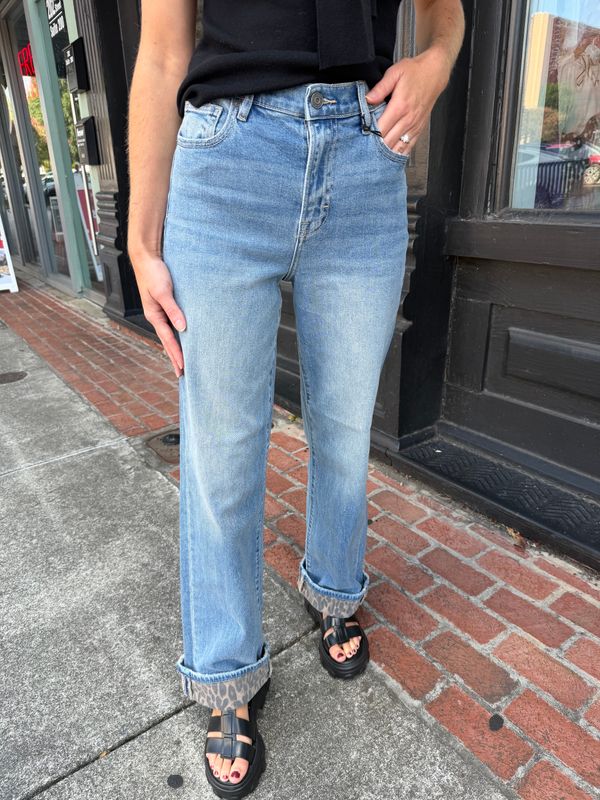 DAD BASIC JEAN W/CHEETAH CUFF-LOGAN