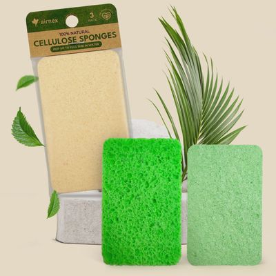 Compostable Kitchen Sponge - 3 Pack Eco Pop Up Sponges