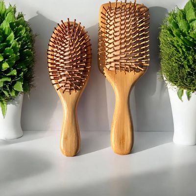 Bamboo Paddle Spa Hairbrush | Self Care Bestseller : Spa Rounded Paddle