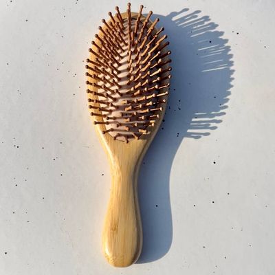 Bamboo Paddle Spa Hairbrush | Self Care Bestseller : Spa Rounded Paddle