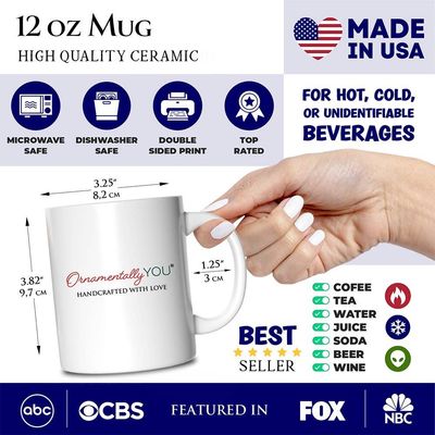 America 250 Years of Freedom Mug, Patriotic USA Anniversary 1776 Gift: Red Handle / Non-Custom