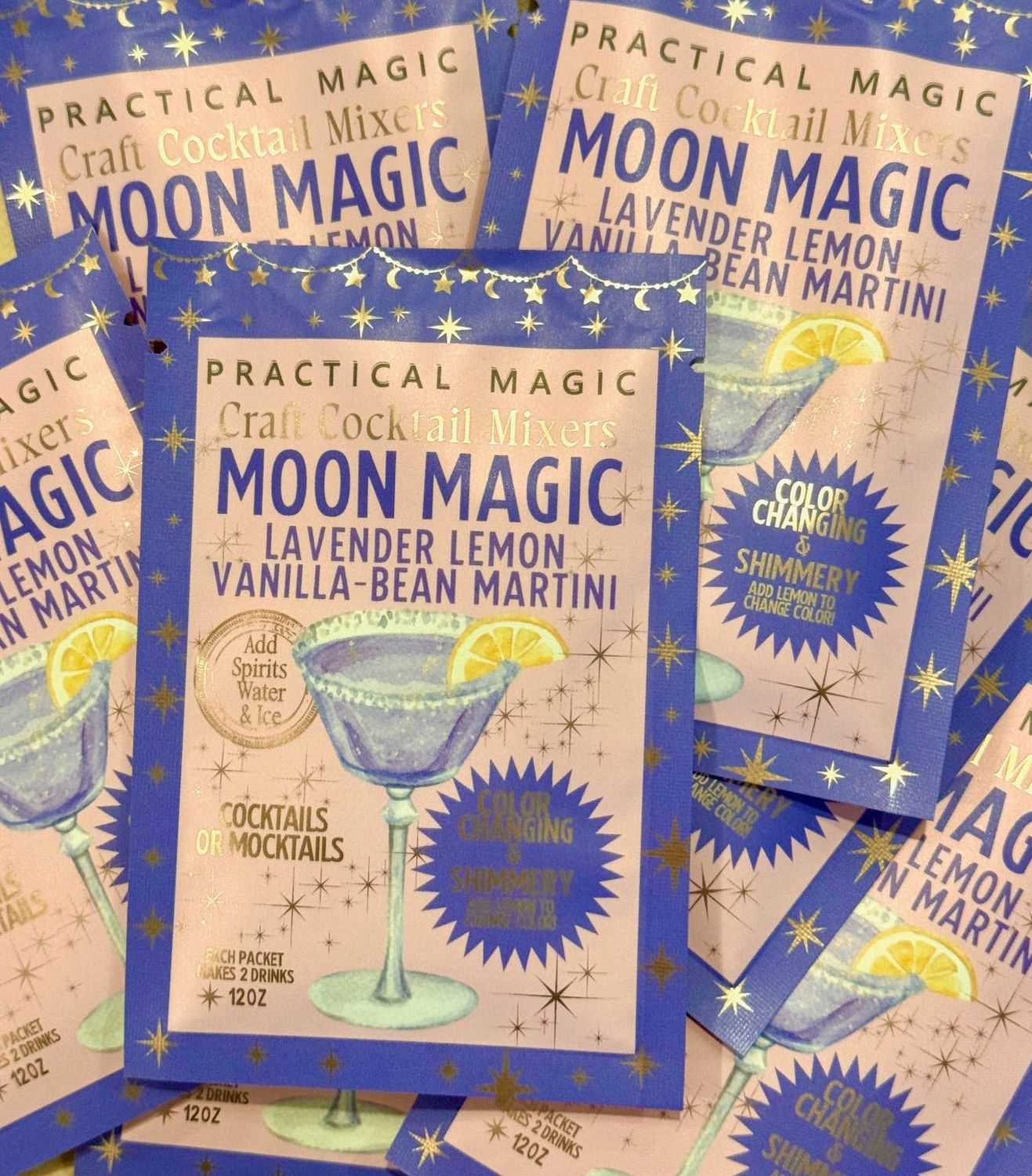 Moon Magic Instant Sparkly Cocktails or Mocktails for 2