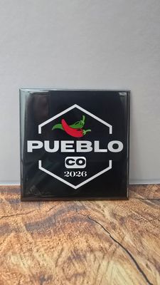 Pueblo Co, Chile Pepper 2026 Square Magnet