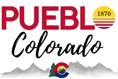Pueblo Logo Rectangle Magnet