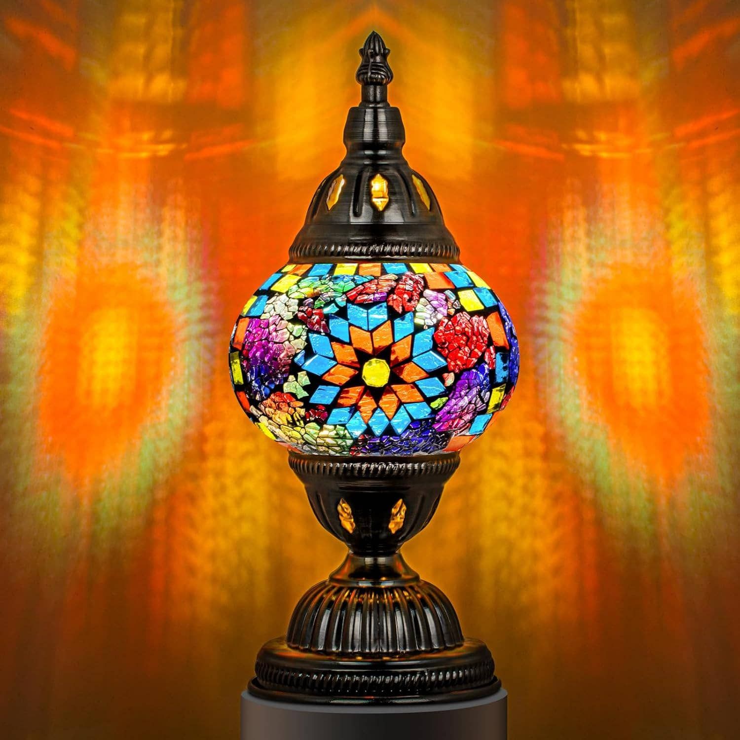 Turkish Mosaic Table Tiffany Lamp, Handmade Lamps