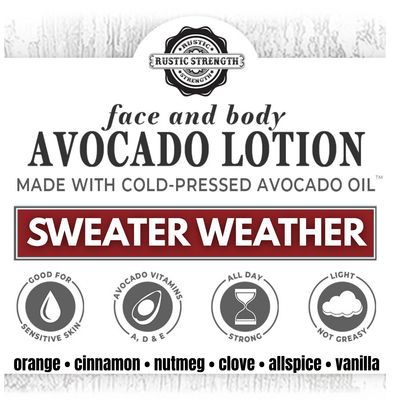 Avocado Lotion for Face &amp; Body ~ Sweater Weather