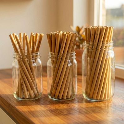 Bulk Individual Bamboo Straws | Plastic Free Bestseller: 50