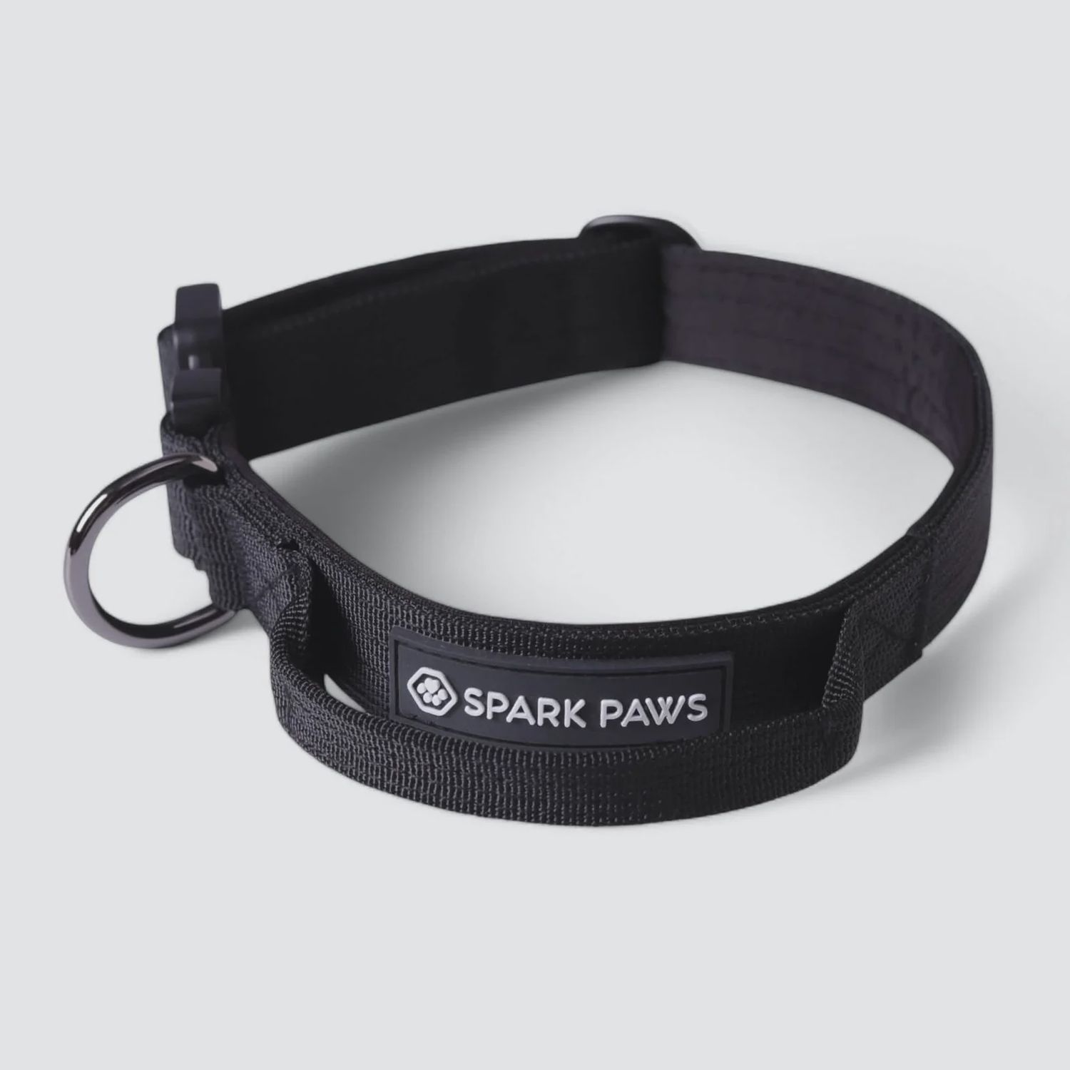 Spark Paws Tactical Dog Collar Black, Size: Small
