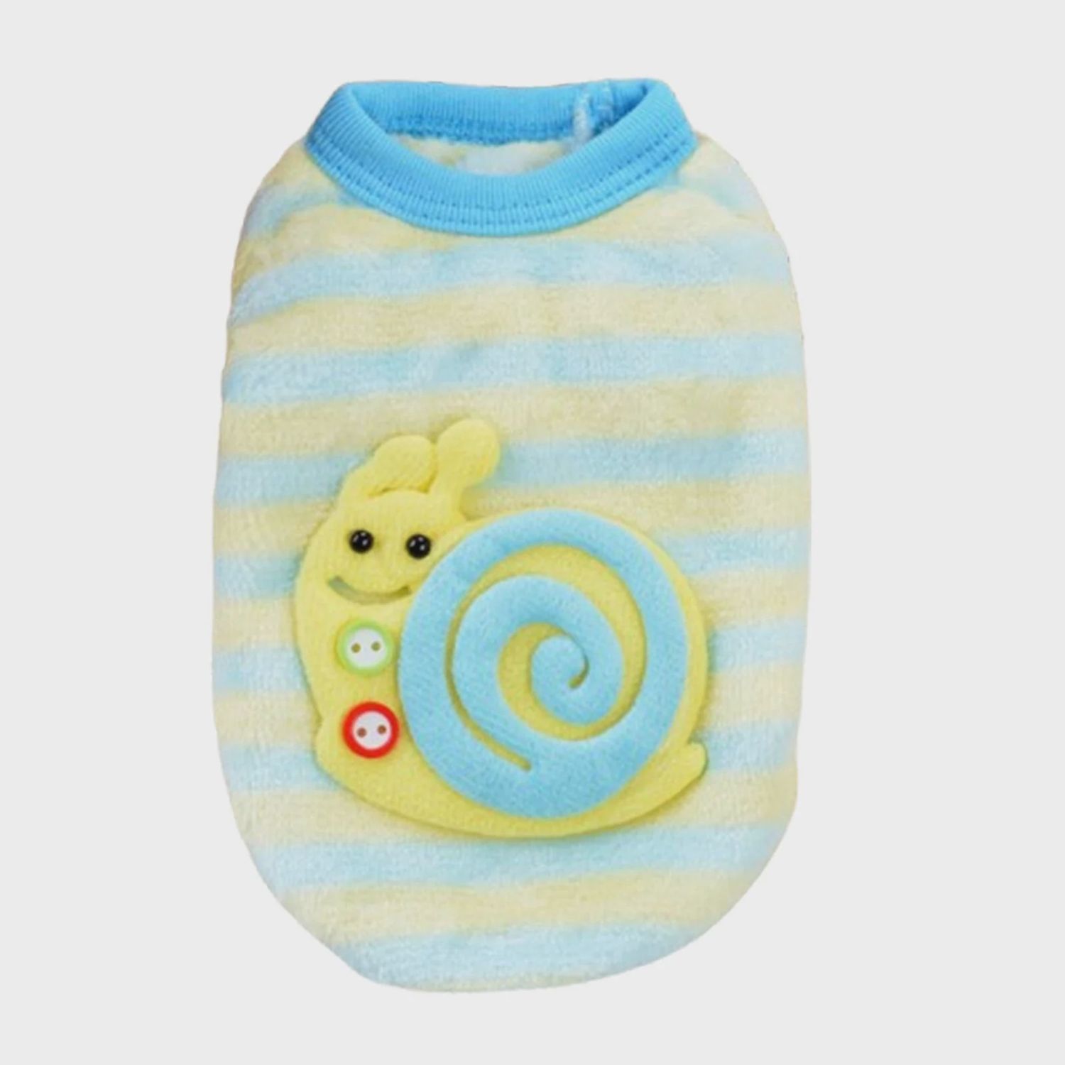 Pet Sweaters, Design: Yellow &amp; Blue Snail Vest, Size: XXS
