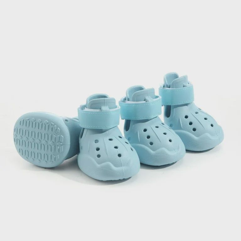 Dog Shoes, Design: Blue ‘Crocs’, Size: Large