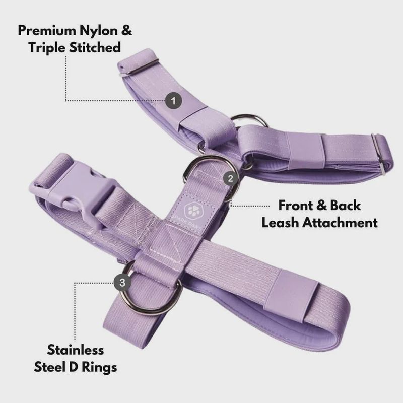 Spark Paws Harness Lilac