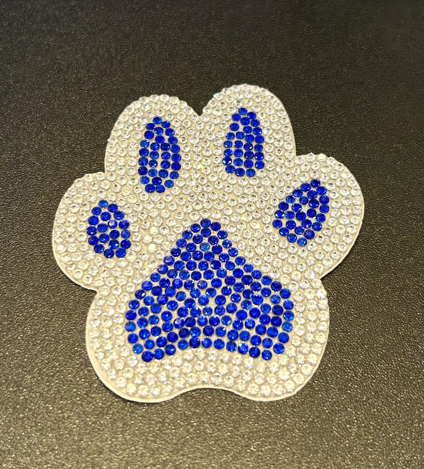 Bedazzled Paw Sticker, Colour: Blue