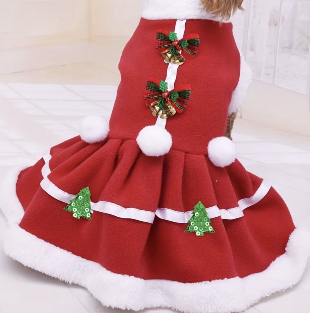 Holiday Dress Plaid Bows, Size: Small