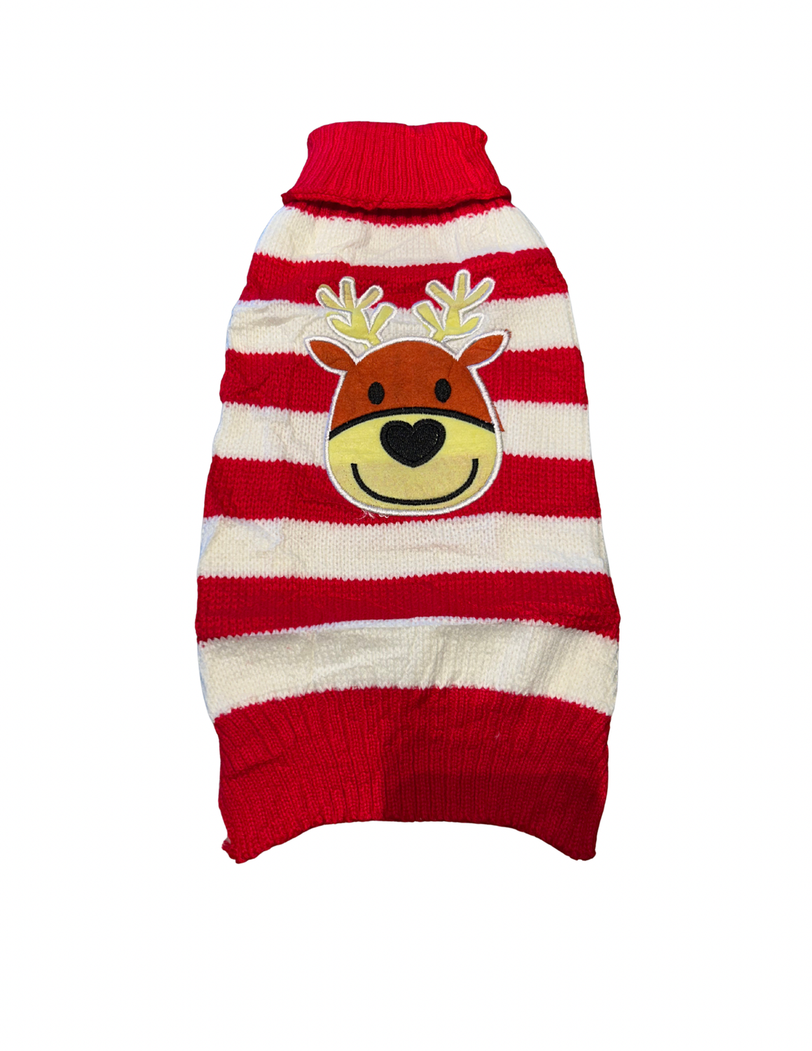 Reindeer Sweater Red &amp; White, Size: Small