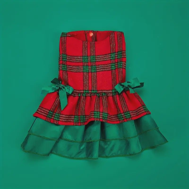 Red &amp; Green Plaid Dress
