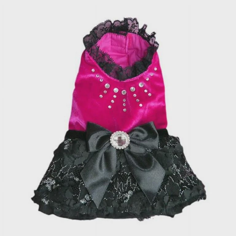 Pink &amp; Black Dress- Jewels, Size: Small