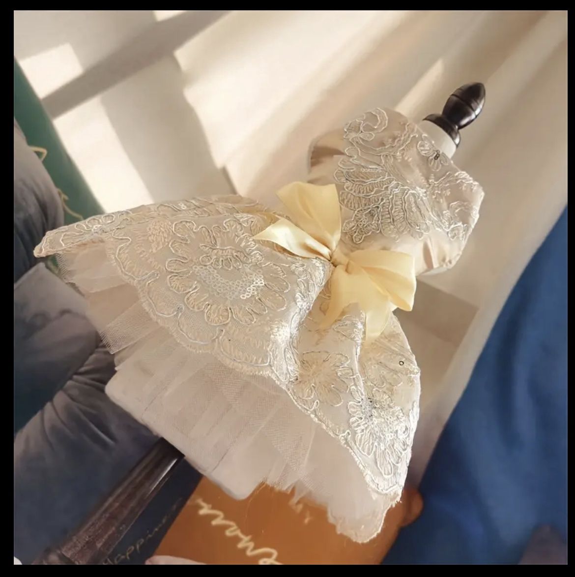 Gold Dress With Bow, Size: Large