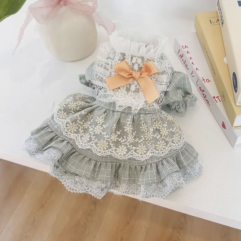 Green Plaid Patterned Dress, Size: XL