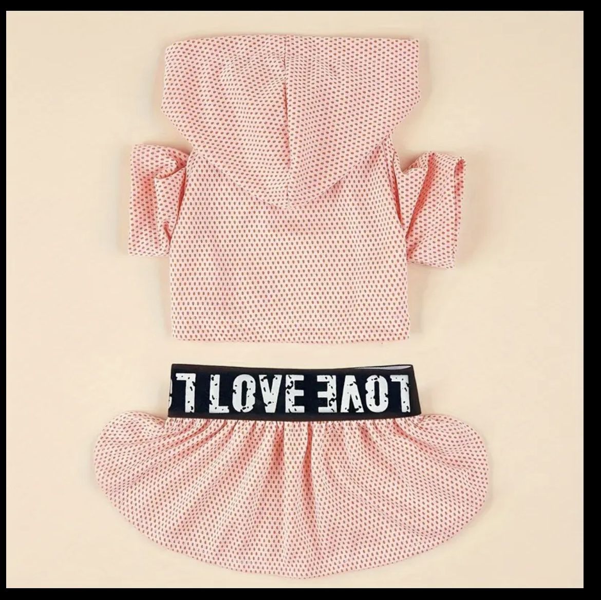 Orange ‘Love’ Two Piece, Size: XS