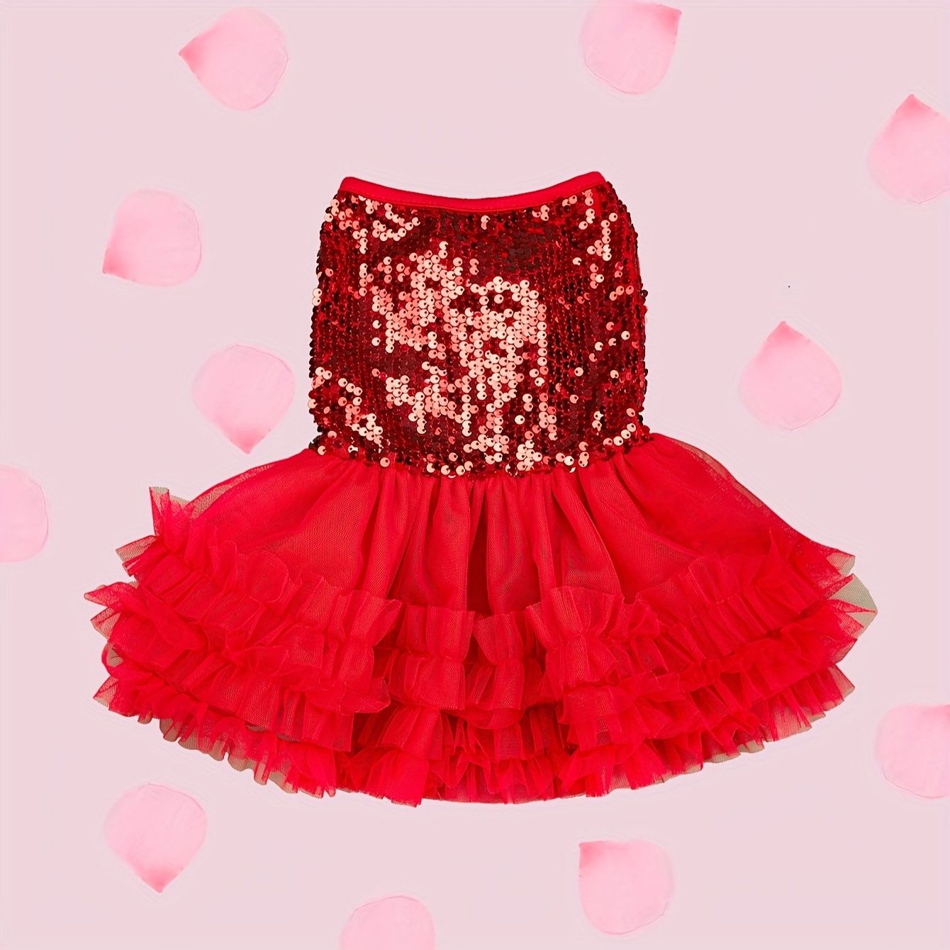 Red Dress with Sequin, Size: Small