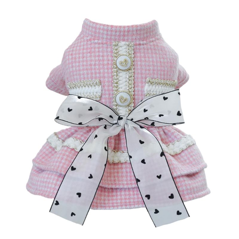 Pink &amp; White Print Dress