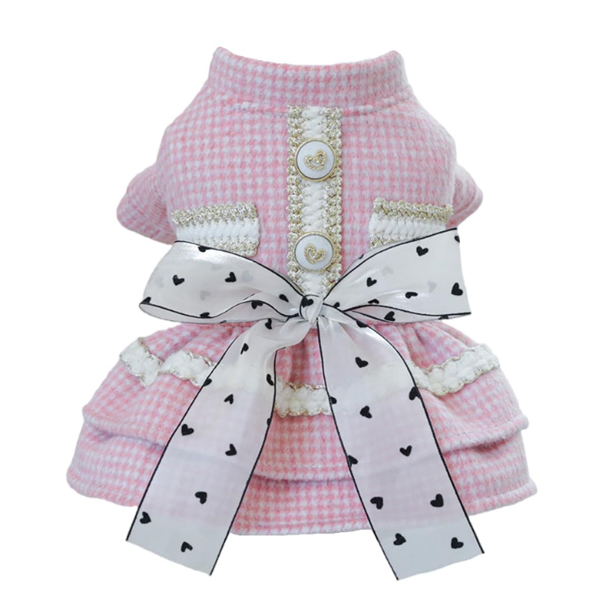 Pink &amp; White Print Dress, Size: XL