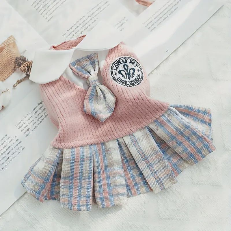 Pink Plaid Dress, Size: Small