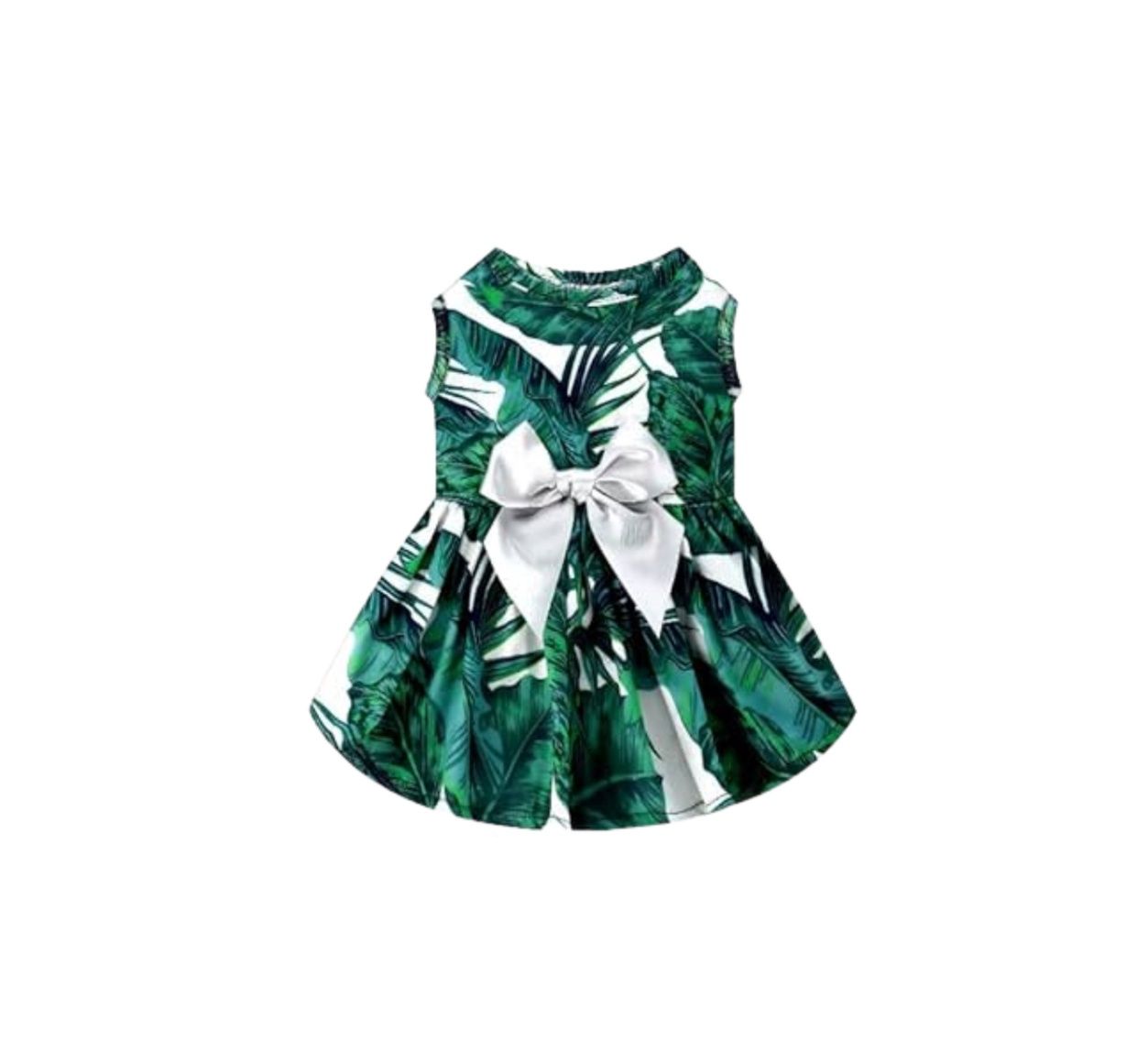 Green &amp; White Island Dress, Size: Large