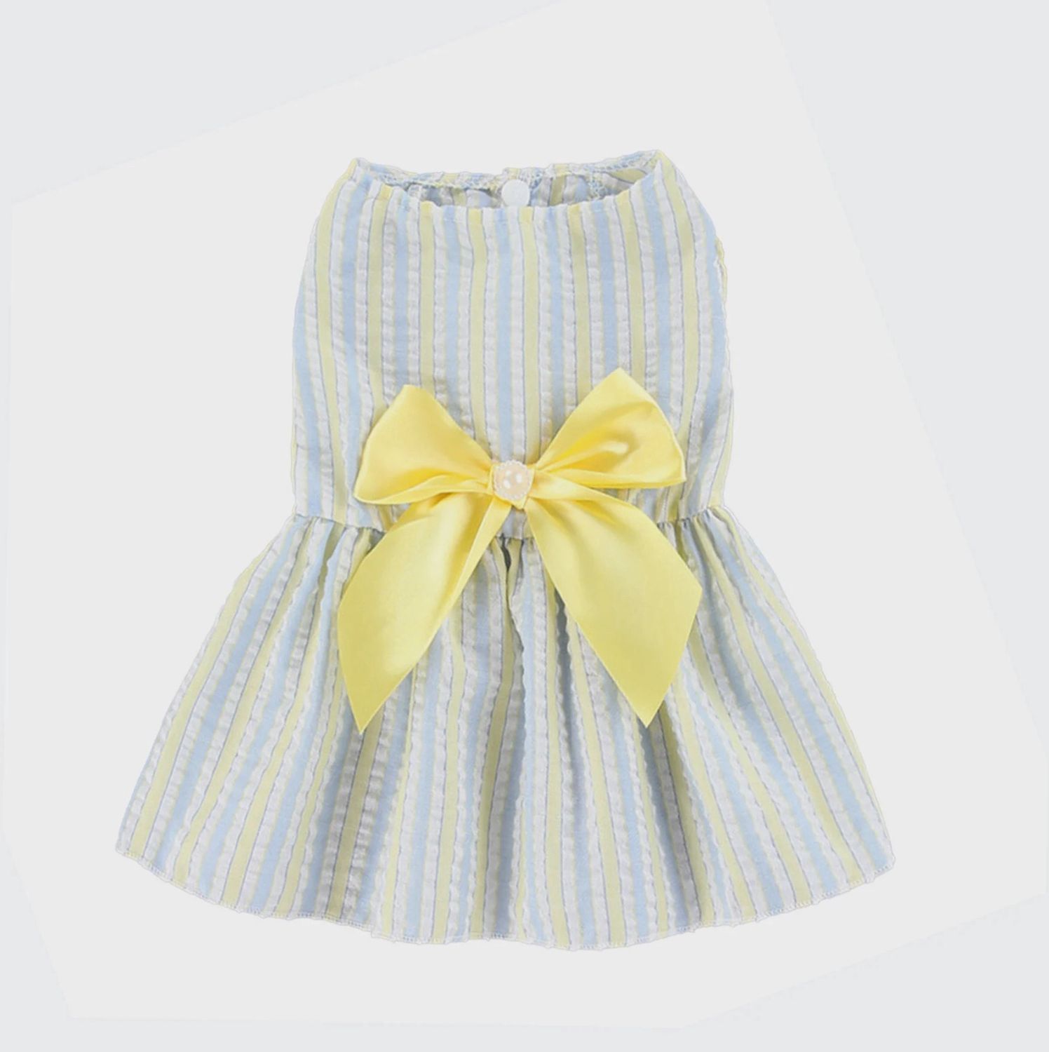 Yellow &amp; Blue Striped Dress, Size: Medium