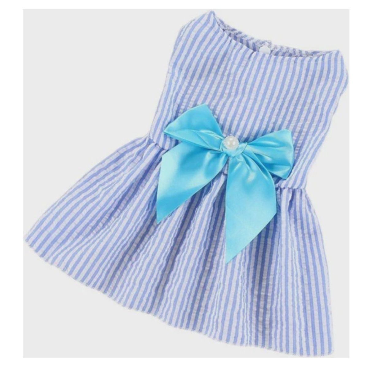 Blue &amp; White Striped Dress, Size: Medium