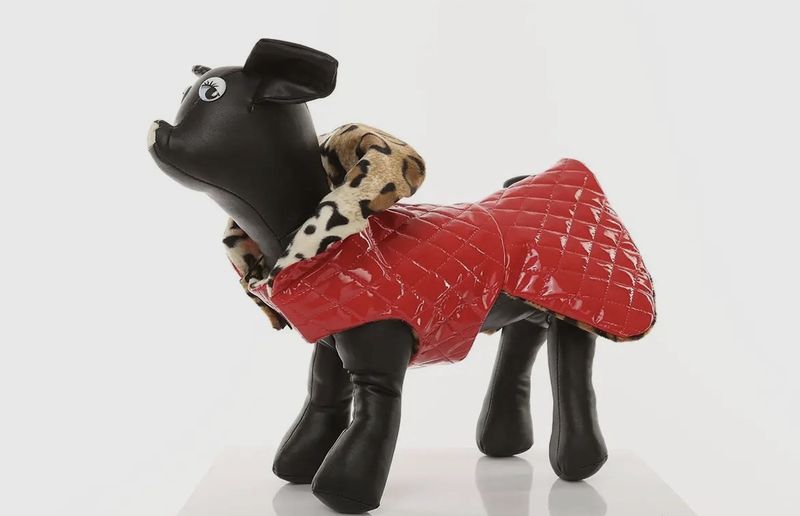 Work it Quilted Rain Coat (Reversible) - Red/Leopard