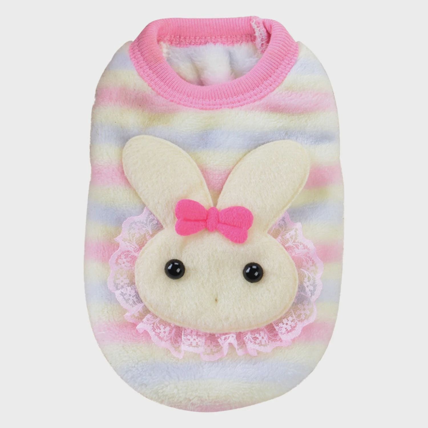 Blue-White-Pink Bunny Vest, Size: XXS