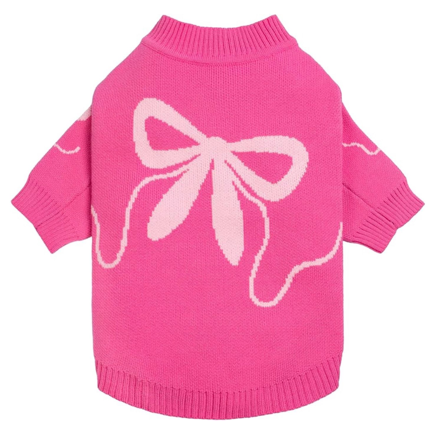 Pink Bow Sweater, Size: Large