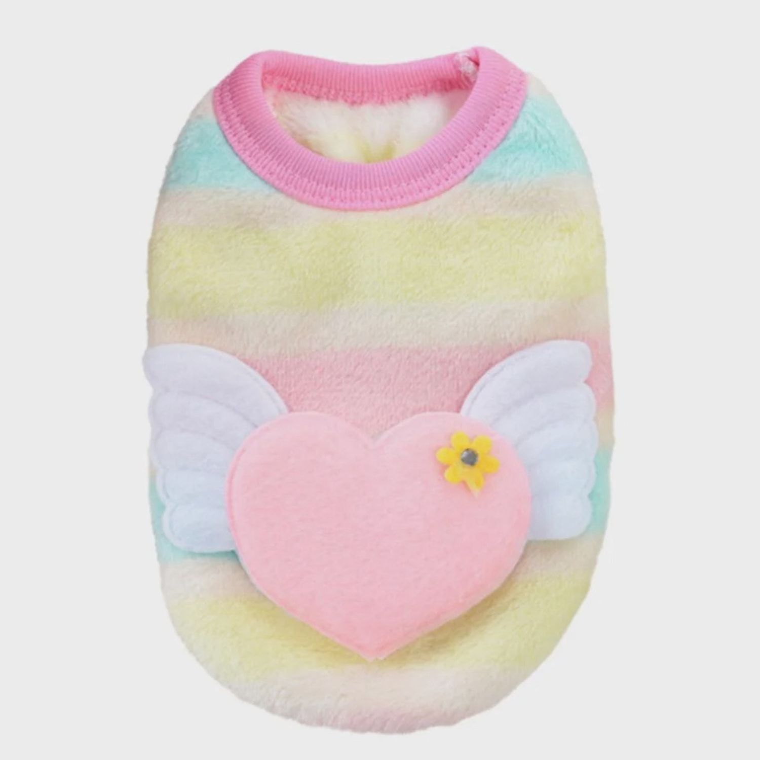 Pink-Yellow-Green with Pink Heart Vest, Size: XXS