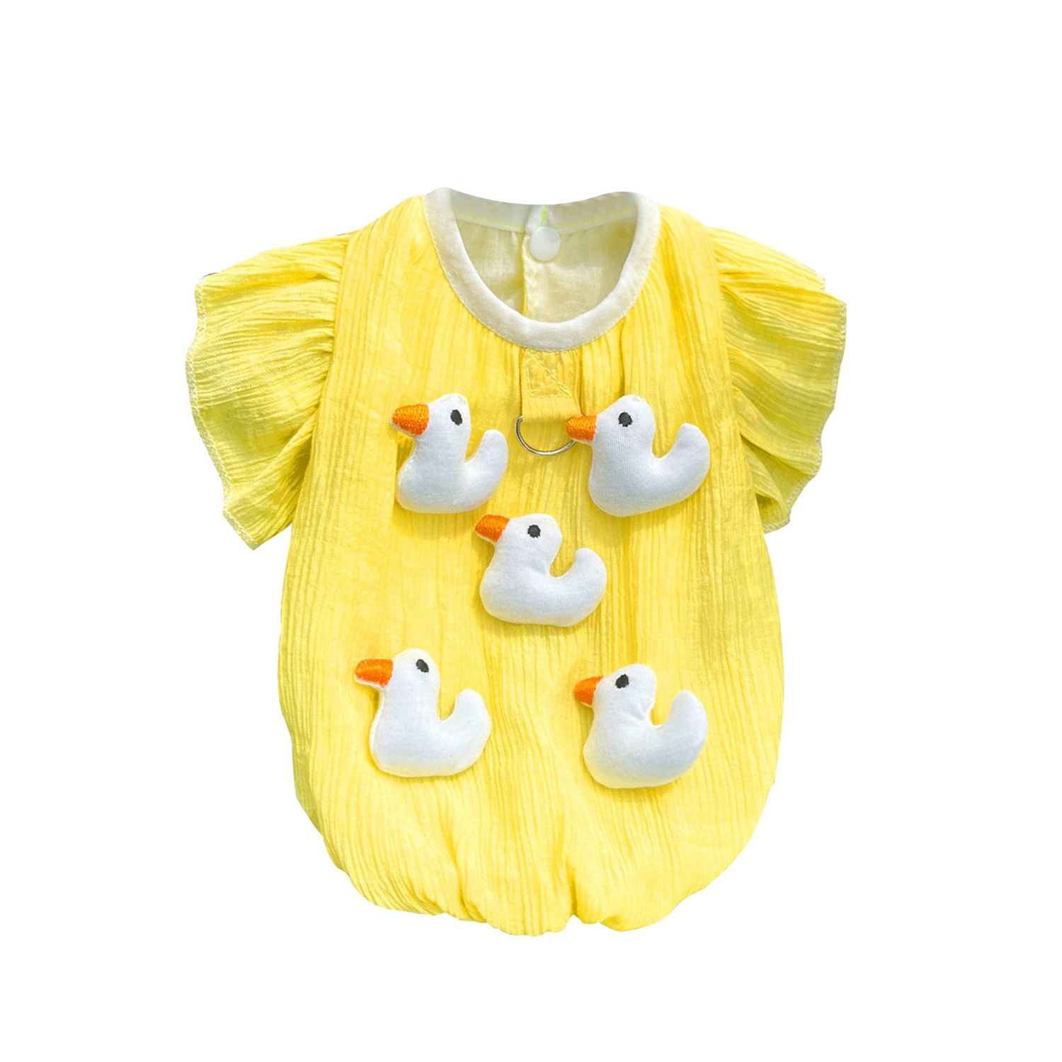 Yellow Shirt with Ducks, Size: Large