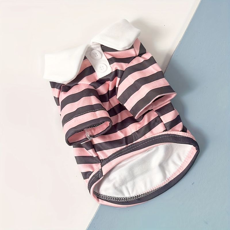 Pink and Black Striped Shirt