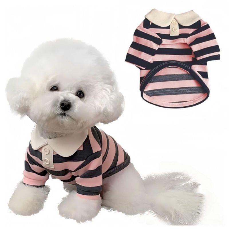 Pink and Black Striped Shirt