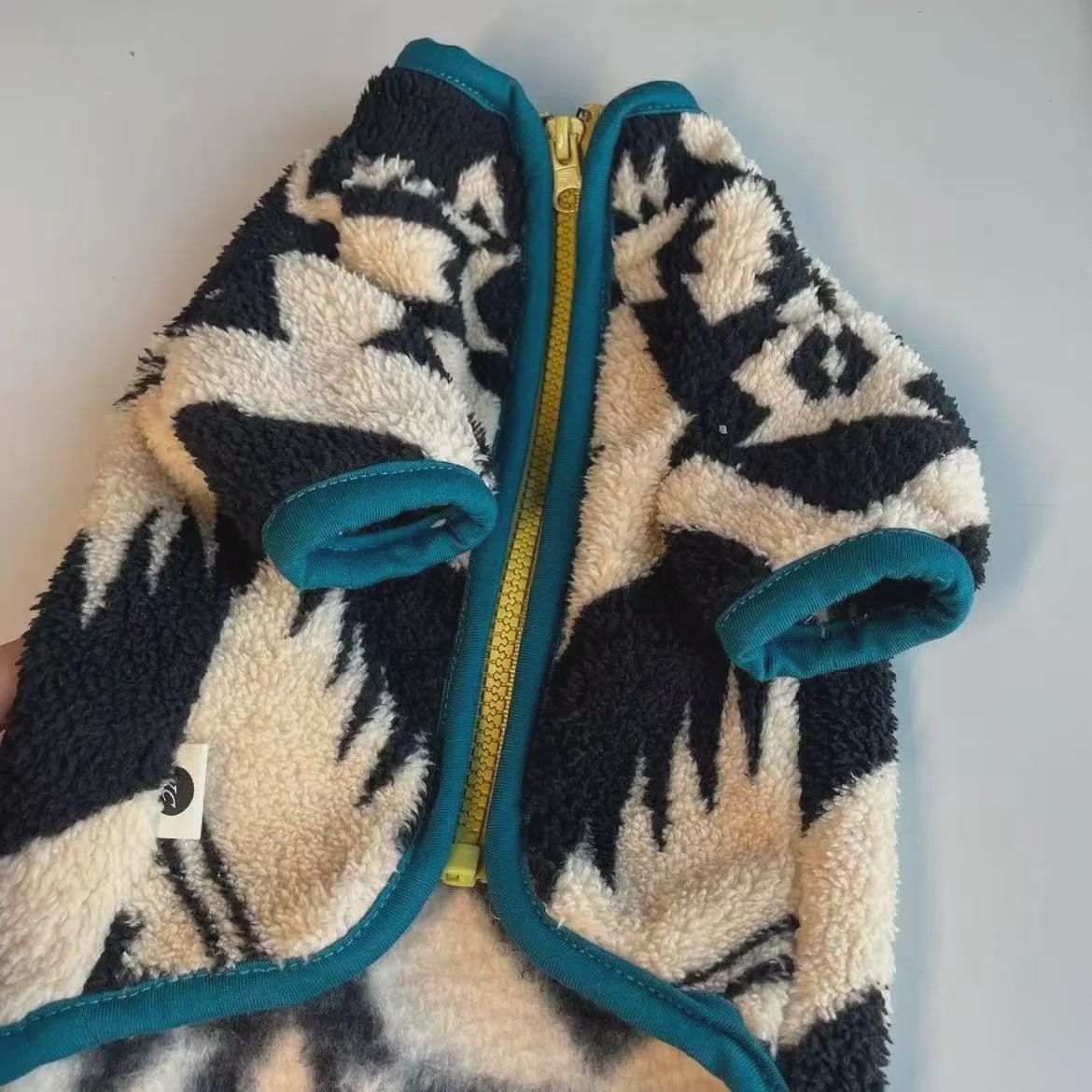 Beige &amp; Black Sweater, Size: Medium