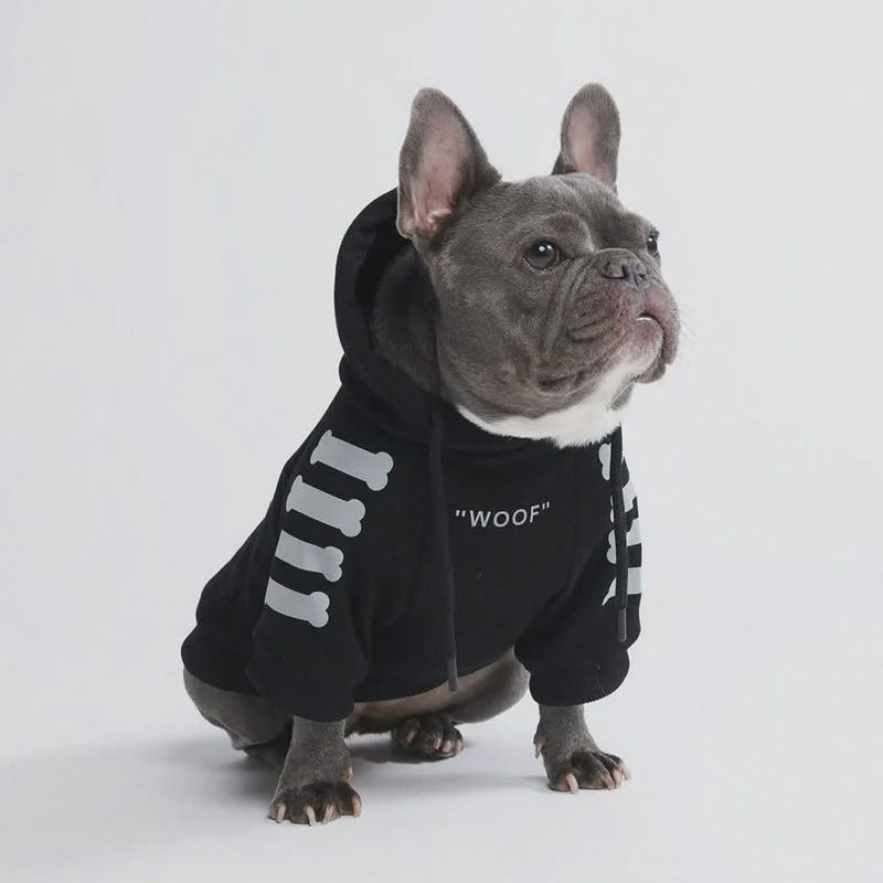 Woof Bone Pattern Pet Hoodie
