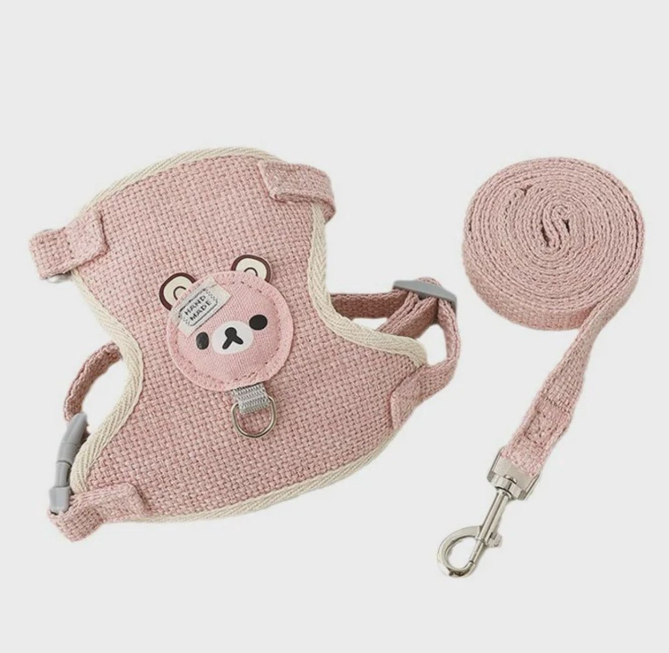 Pink Teddy Bear Harness, Size: Small