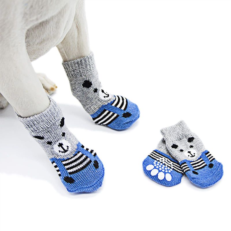 Blue Teddy Socks