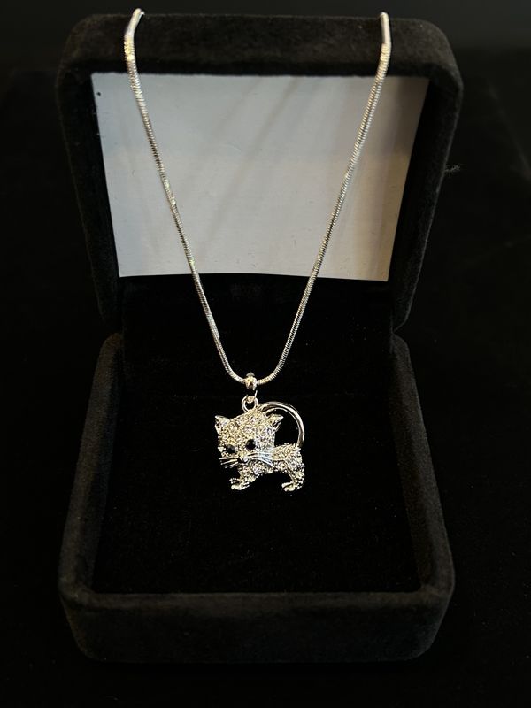 Silver Cat Necklace