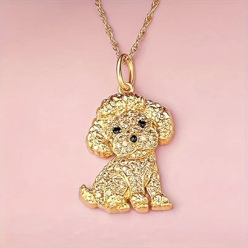 Gold Poodle Necklace