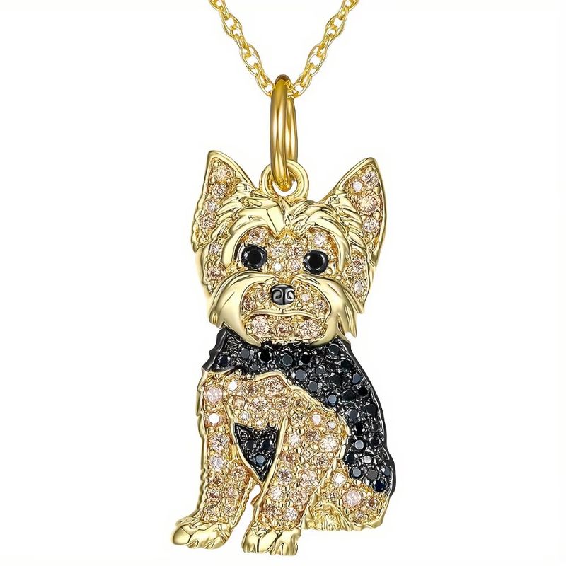 Gold Yorkie Necklace